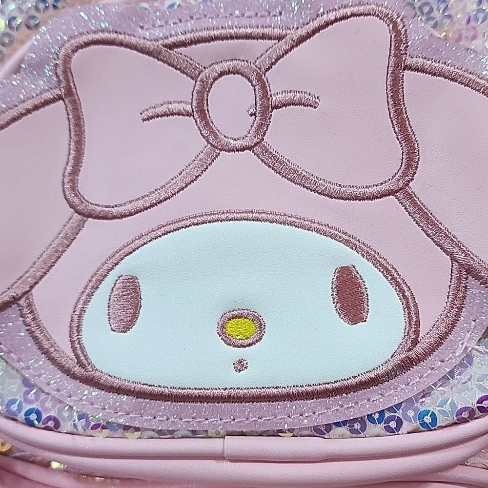 Sanrio My Melody Pink Mini Back Pack Pink Sequins Faux Leather NWOT